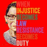 When Injustice Becomes Law Resistance Becomes Duty Rbg Women Santa Hat thumb 1