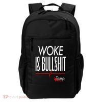 Woke Is Bullshit Trump Trendy Saying Backpack thumb 0