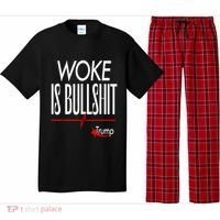 Woke Is Bullshit Trump Trendy Saying Pajama Set thumb 0