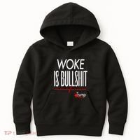 Woke Is Bullshit Trump Trendy Saying Kids Hoodie thumb 0
