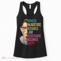 When Injustice Becomes Law Resistance Becomes Duty Feminist Women's Tank Top thumb 0