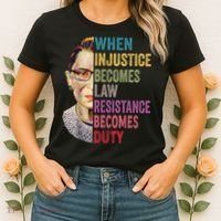 When Injustice Becomes Law Resistance Becomes Duty Feminist Women's T-Shirt thumb 2
