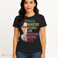 When Injustice Becomes Law Resistance Becomes Duty Feminist Women's T-Shirt thumb 4