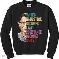 When Injustice Becomes Law Resistance Becomes Duty Feminist Kids Sweatshirt thumb 0