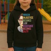 When Injustice Becomes Law Resistance Becomes Duty Feminist Kids Hoodie thumb 3