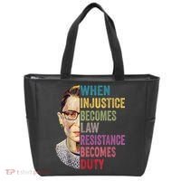 When Injustice Becomes Law Resistance Becomes Duty Feminist Tote Bag thumb 0