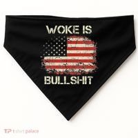 Woke Is Bullshit USA-Made Doggie Bandana thumb 0