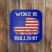 Woke Is Bullshit Coaster thumb 0