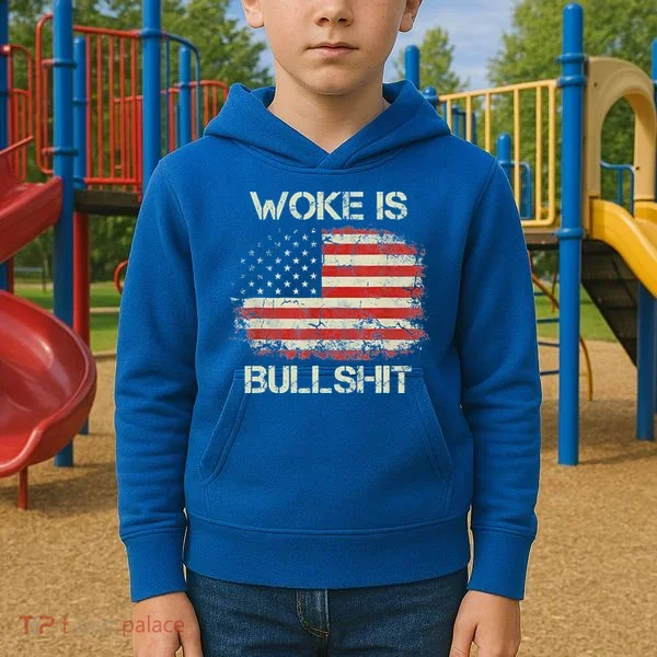 Woke Is Bullshit Kids Hoodie