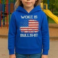Woke Is Bullshit Kids Hoodie thumb 3