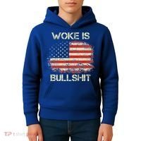 Woke Is Bullshit Kids Hoodie thumb 4