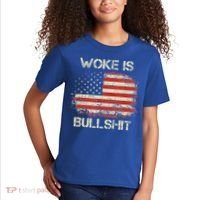 Woke Is Bullshit Kids T-Shirt thumb 2