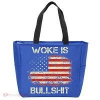 Woke Is Bullshit Tote Bag thumb 0