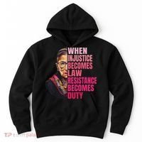 When Injustice Becomes Law Resistance Becomes Duty Rbg Quote Hoodie thumb 0