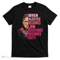 When Injustice Becomes Law Resistance Becomes Duty Rbg Quote T-Shirt thumb 0