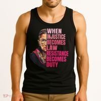 When Injustice Becomes Law Resistance Becomes Duty Rbg Quote Tank Top thumb 3