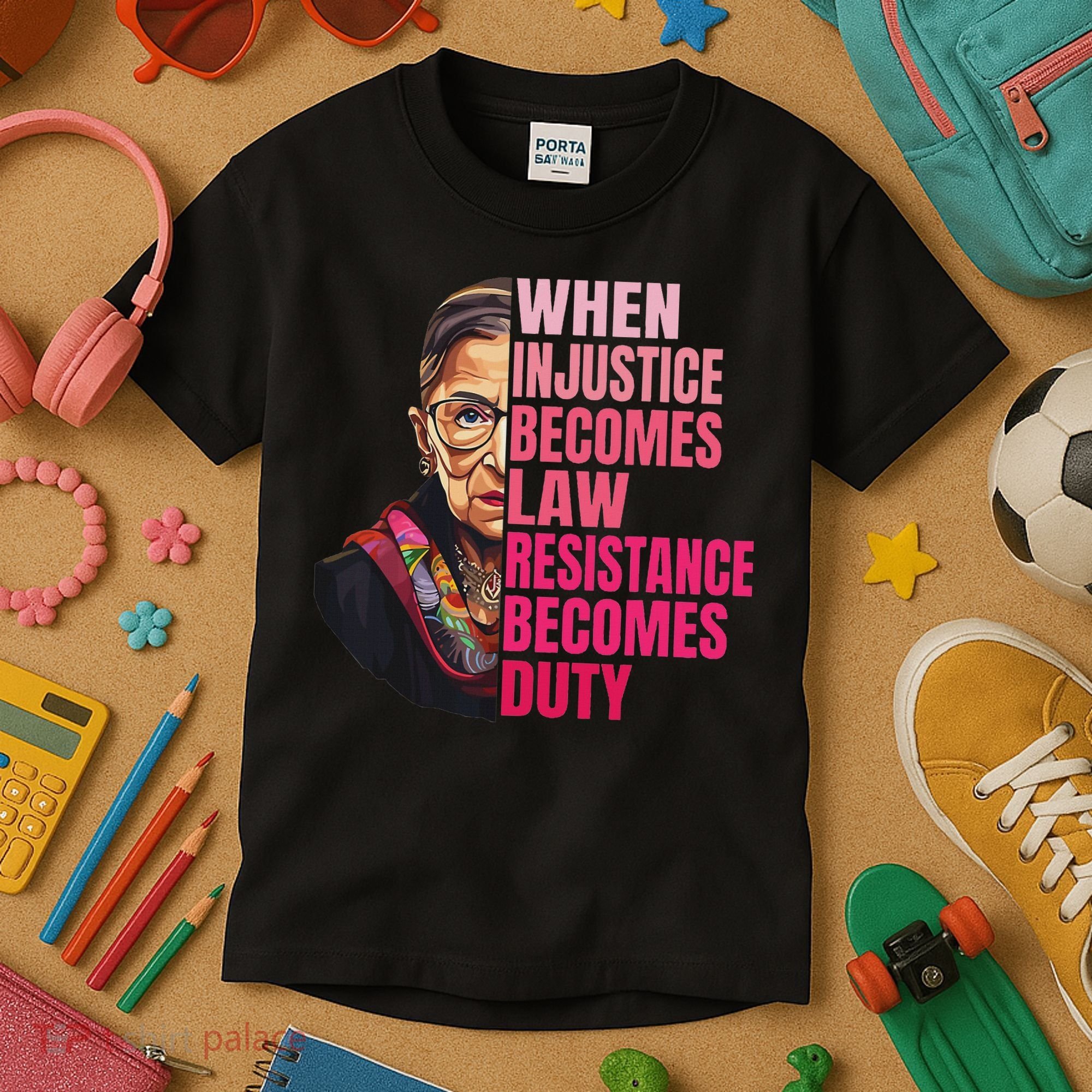 When Injustice Becomes Law Resistance Becomes Duty Rbg Quote Kids T-Shirt
