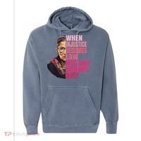 When Injustice Becomes Law Resistance Becomes Duty Rbg Quote Comfort Colors Garment-Dyed Hooded Sweatshirt thumb 0