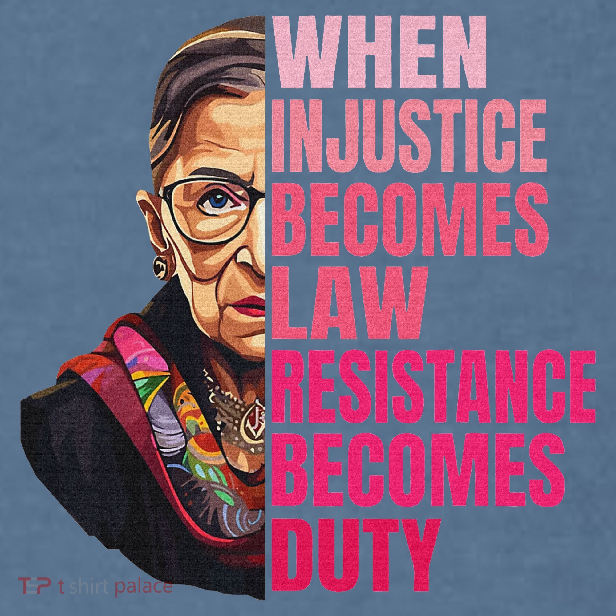 When Injustice Becomes Law Resistance Becomes Duty Rbg Quote Comfort Colors Garment-Dyed Hooded Sweatshirt