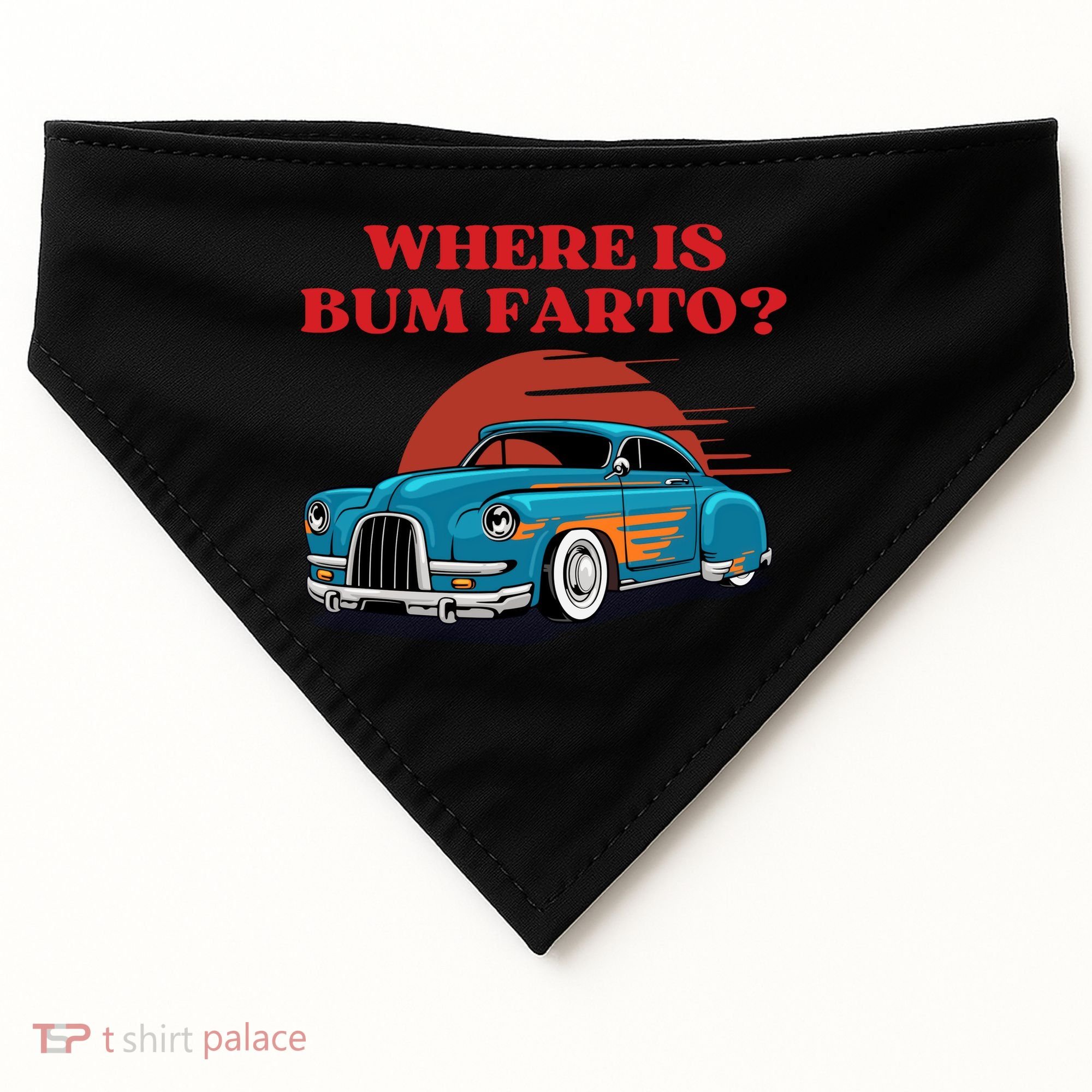 Where Is Bum Farto Retro USA-Made Doggie Bandana
