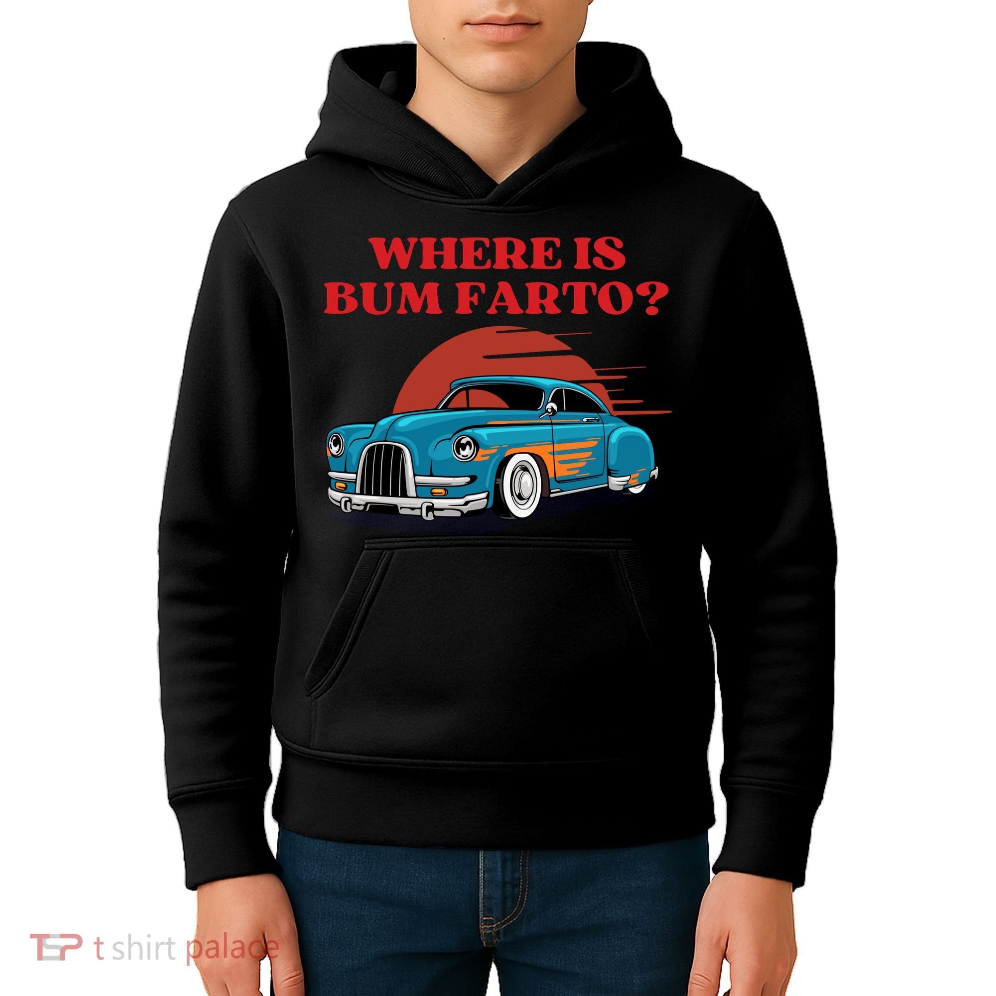 Where Is Bum Farto Retro Kids Hoodie