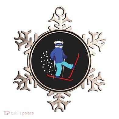 Winter Ice Bear Ski Skier Skiing Gift Ornament