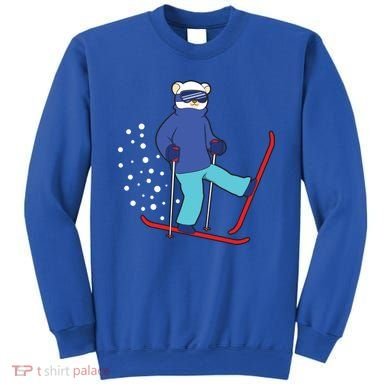 Winter Ice Bear Ski Skier Skiing Gift Sweatshirt