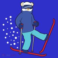 Winter Ice Bear Ski Skier Skiing Gift Sweatshirt thumb 3