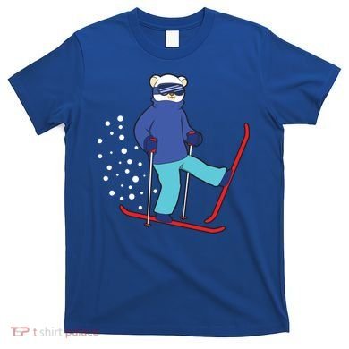 Winter Ice Bear Ski Skier Skiing Gift T-Shirt