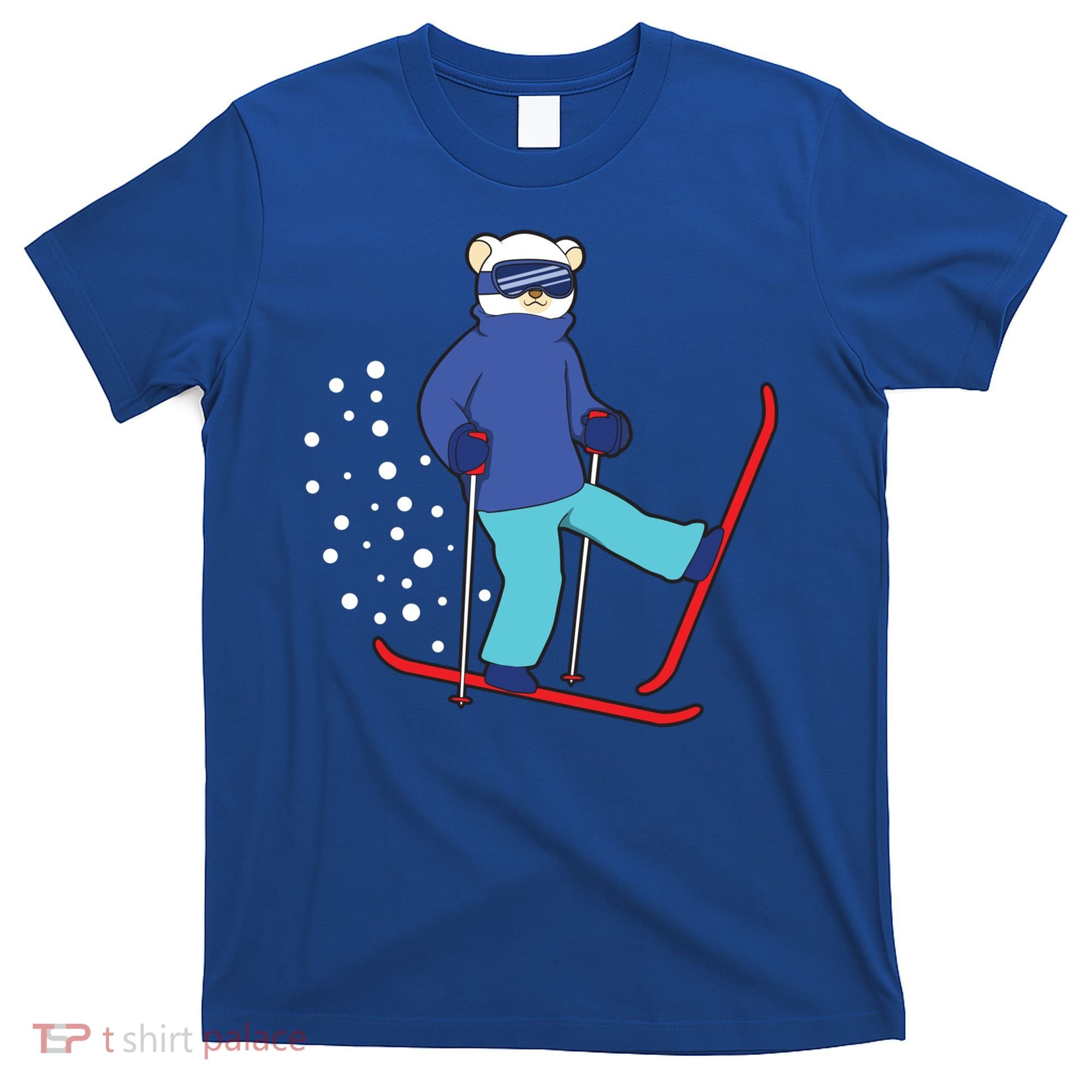 Winter Ice Bear Ski Skier Skiing Gift T-Shirt