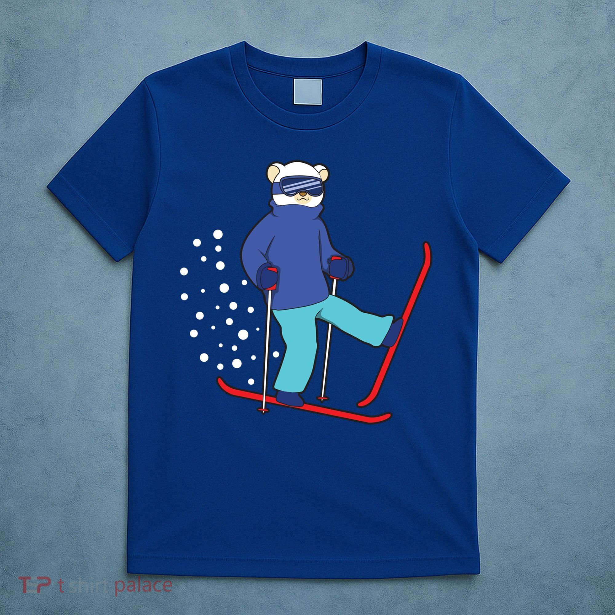 Winter Ice Bear Ski Skier Skiing Gift T-Shirt