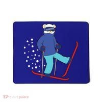 Winter Ice Bear Ski Skier Skiing Gift Mousepad thumb 0