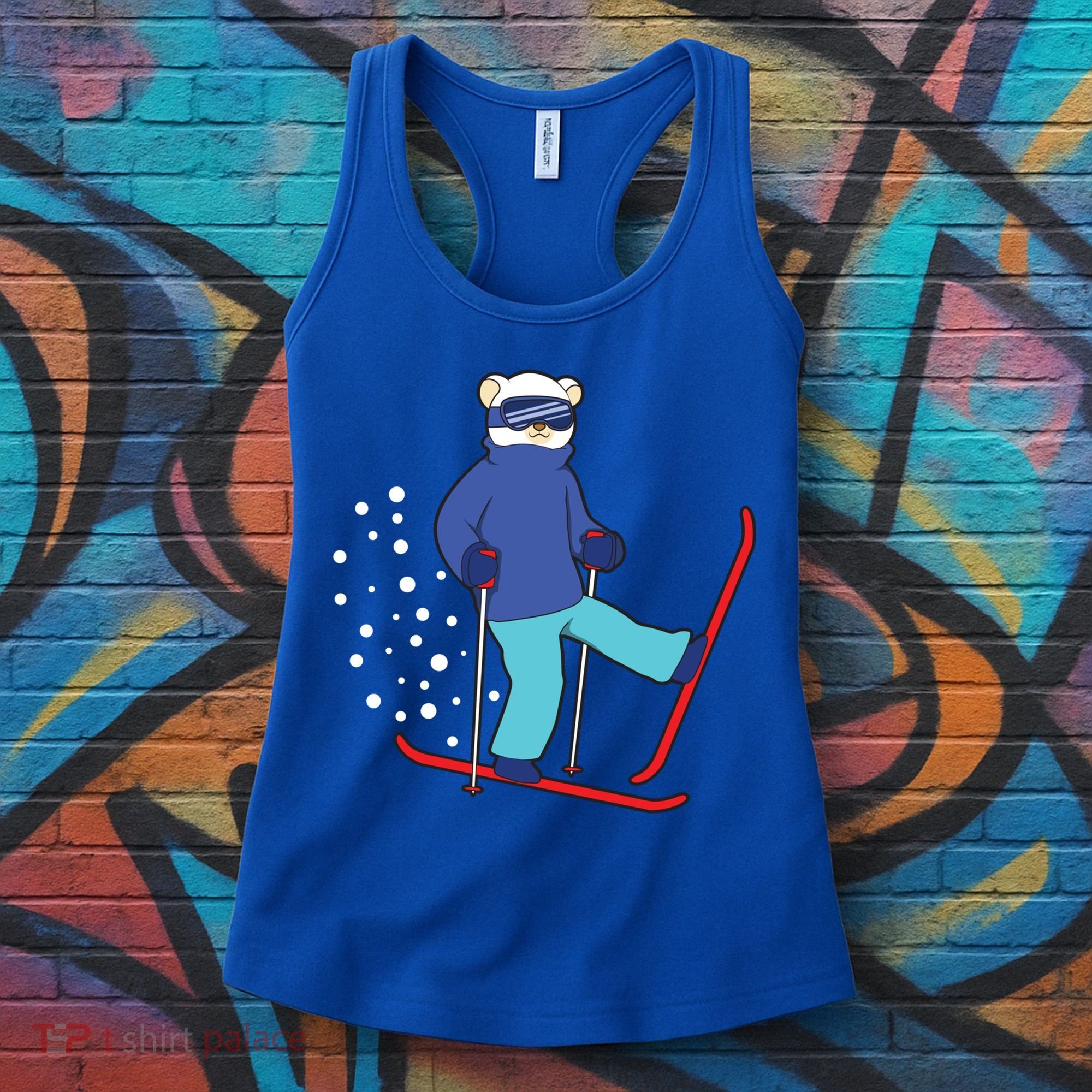 Winter Ice Bear Ski Skier Skiing Gift Women's Tank Top