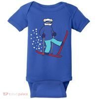 Winter Ice Bear Ski Skier Skiing Gift Baby Bodysuit thumb 0