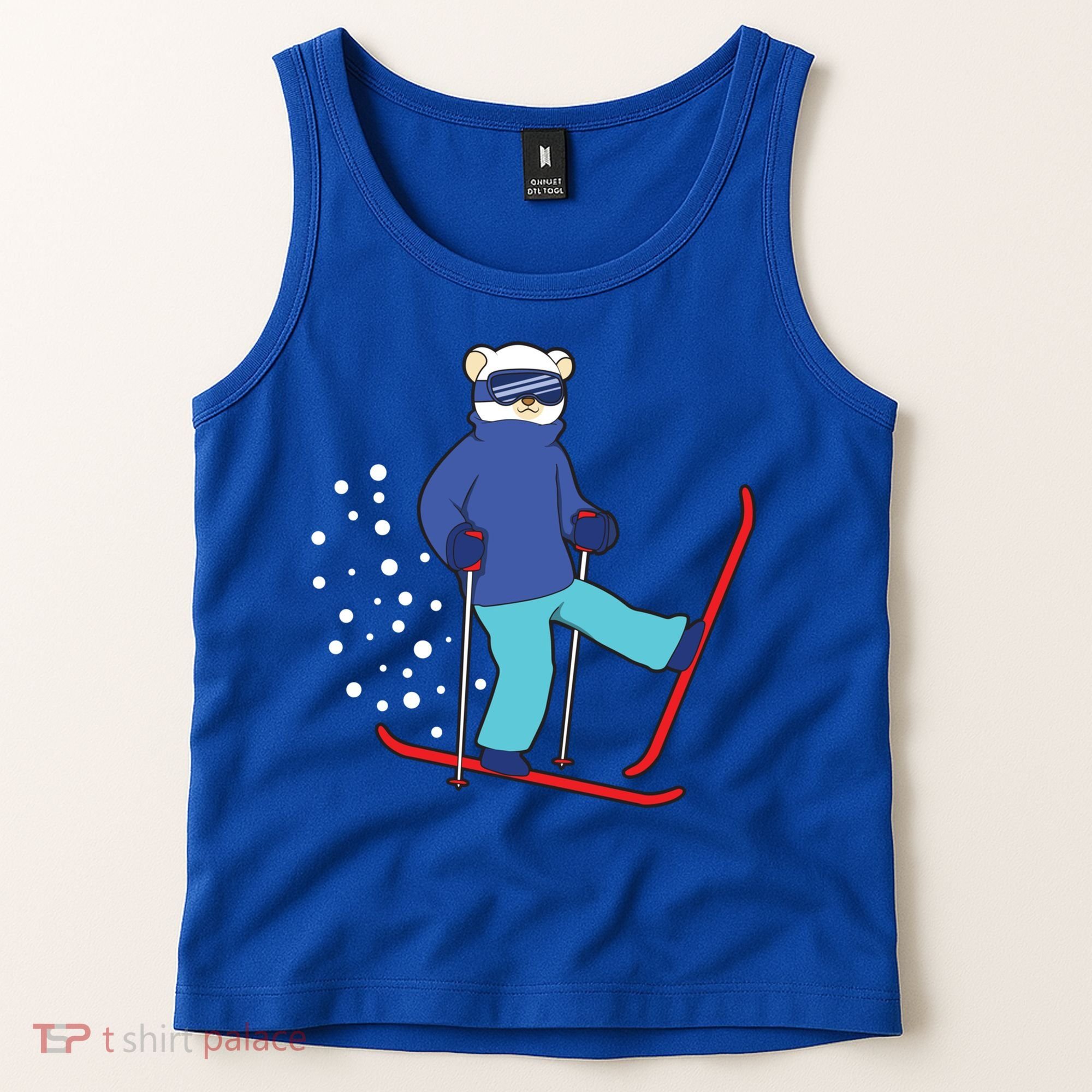 Winter Ice Bear Ski Skier Skiing Gift Tank Top