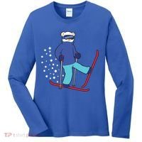 Winter Ice Bear Ski Skier Skiing Gift Women's Long Sleeve Shirt thumb 0