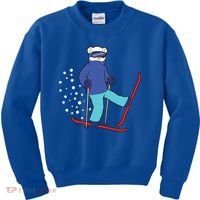 Winter Ice Bear Ski Skier Skiing Gift Kids Sweatshirt thumb 0
