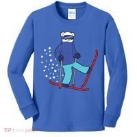 Winter Ice Bear Ski Skier Skiing Gift Kids Long Sleeve Shirt thumb 0