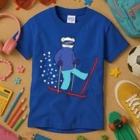 Winter Ice Bear Ski Skier Skiing Gift Kids T-Shirt thumb 3