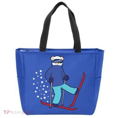 Winter Ice Bear Ski Skier Skiing Gift Tote Bag