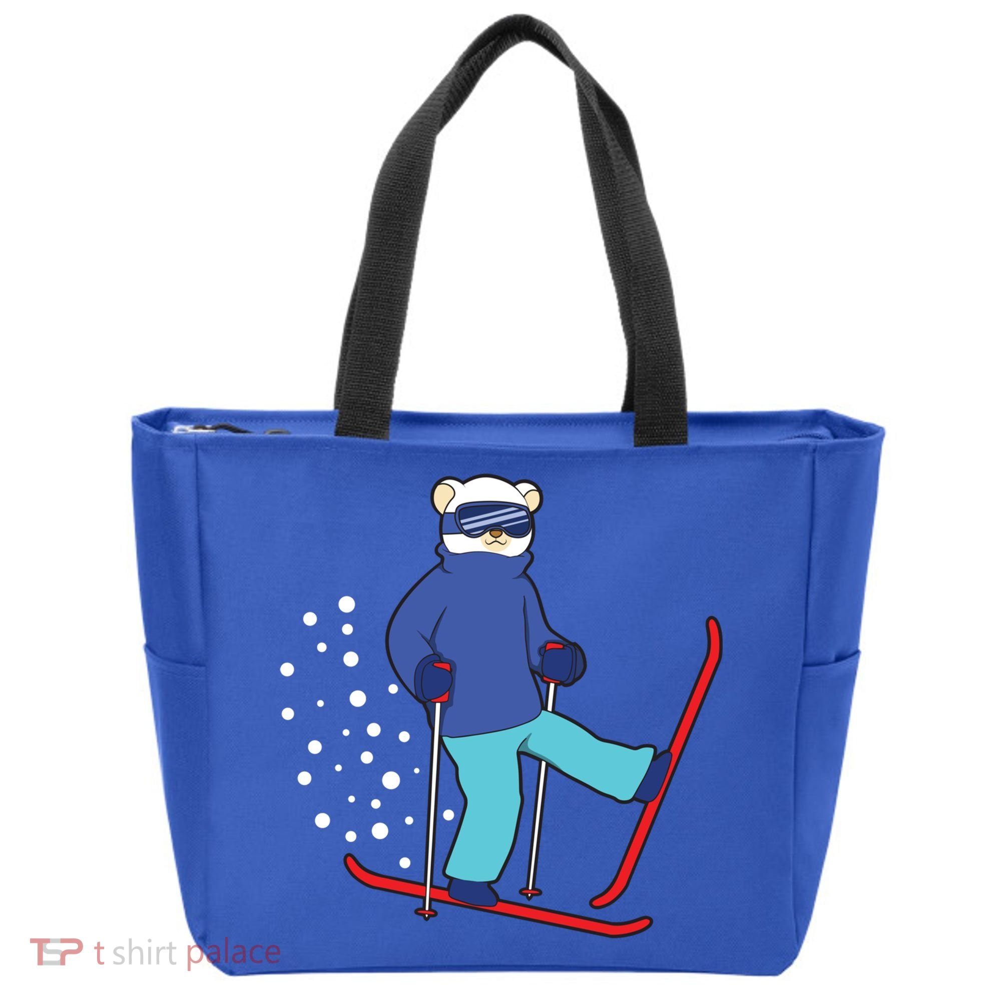Winter Ice Bear Ski Skier Skiing Gift Tote Bag