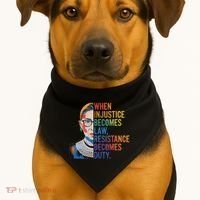 When Injustice Becomes Law Resistance Becomes Duty Rbg USA-Made Doggie Bandana thumb 1