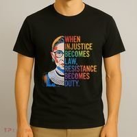 When Injustice Becomes Law Resistance Becomes Duty Rbg T-Shirt thumb 3