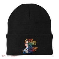 When Injustice Becomes Law Resistance Becomes Duty Rbg Beanie thumb 0