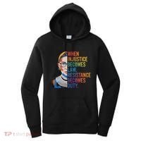 When Injustice Becomes Law Resistance Becomes Duty Rbg Women's Hoodie thumb 0