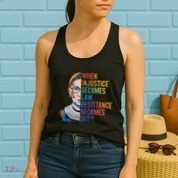 When Injustice Becomes Law Resistance Becomes Duty Rbg Women's Tank Top thumb 2