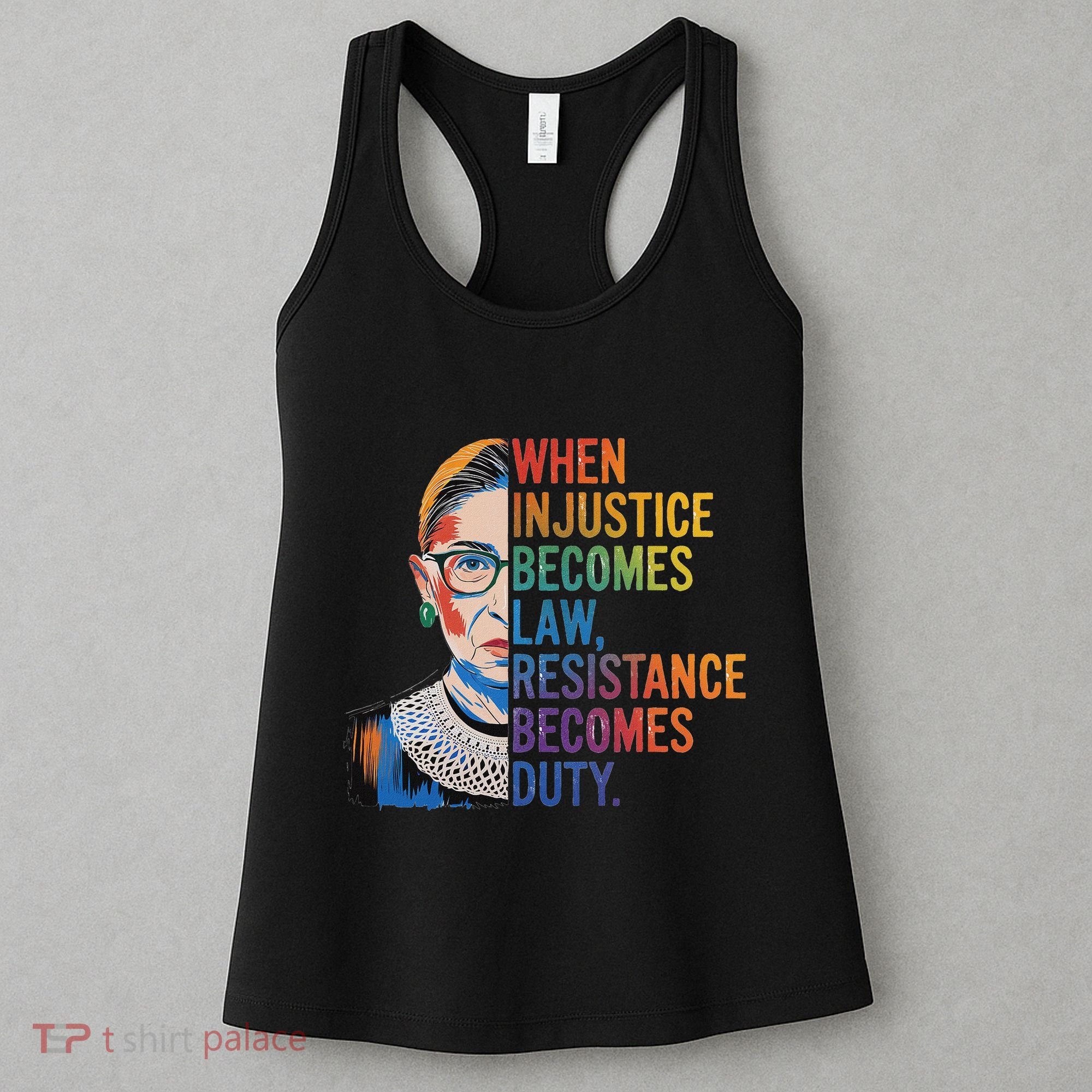 When Injustice Becomes Law Resistance Becomes Duty Rbg Women's Tank Top