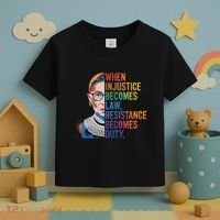 When Injustice Becomes Law Resistance Becomes Duty Rbg Toddler T-Shirt thumb 3