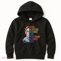When Injustice Becomes Law Resistance Becomes Duty Rbg Kids Hoodie thumb 0