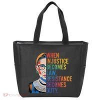When Injustice Becomes Law Resistance Becomes Duty Rbg Tote Bag thumb 0